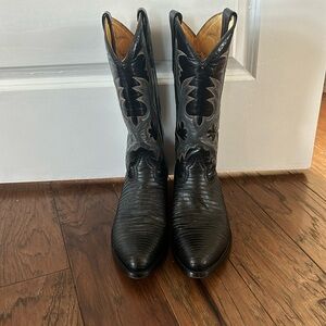 Rudel Boots men’s size 9.5 black leather western cowboy boots.